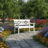 drachmann gartenbank skagerak aus mahagoni in weiß