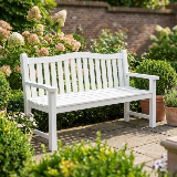 gartenbank teakholz in weiß