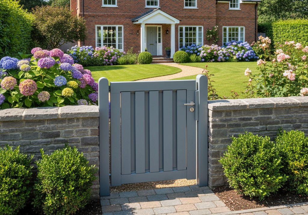gartenpforte blickdicht aus holz im garten modell achsum