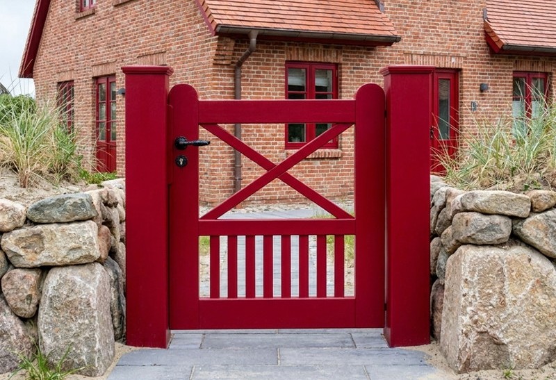 produktbild zu gartenpforte mit kreuzsprosse aus holz