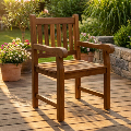 gartenstuhl ergonomisch holz weiß