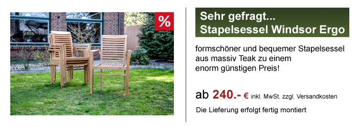 Gartensessel mit Lehne aus Teak-Holz von von holzwerkstatt-mazur.de