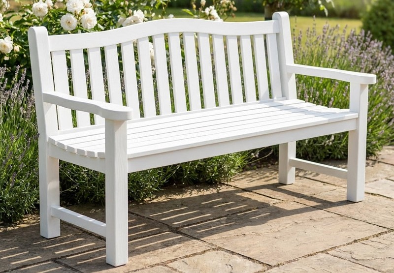 gartenbank teakholz weiß 180 cm