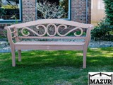 Gartenbank mit Schnitzerei 37